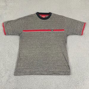 Vintage Union Bay Shirt Men L Gray Short Sleeve Ringer Tee